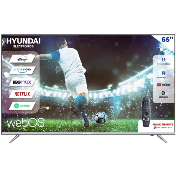 PANTALLA 65” SMART TV 4K HYUNDAI HYLED6508W4KM